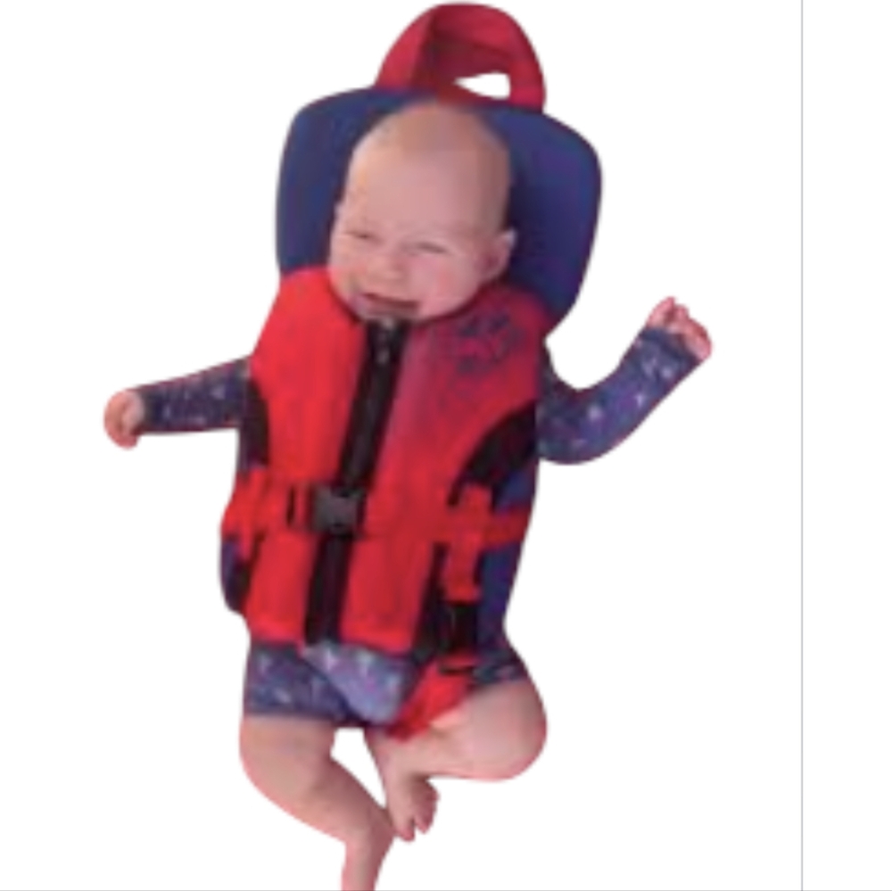 Fluid Infant Evoprene PFD/Life Jacket, Navy/Red